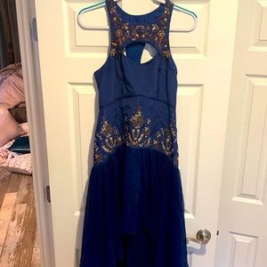Free People navy sequin dress